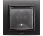 Elbi Priza Schuko cu capac, 16A, IP20, incastrata, Zena, negru mat (EL0070987)