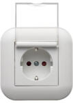 OVIVO Priza Schuko cu capac si protectie copii, 16A, alba, Loft, 404-010301-243 (EL0057113)