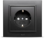 Elbi Priza Schuko cu protectie copii 16A, negru mat, Zena (EL0070988)