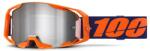  Ochelari atv cross 100% Armatic, lentila oglinda argintie, culoare rama portocaliu fluo (26013794PE) - simoto