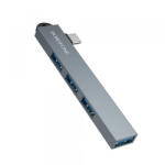 BOROFONE Hub USB-C Borofone FH1A, 4in1, Gri - koubsolutions