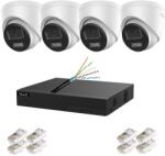 HiLook Kit supraveghere IP HiLook 4 camere 4K 8MP PoE cu audio si NVR 4 canale (58927-)