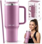 Berdsen Pahar termic cu pai 1180 ml, roz, J-378802 (378802)