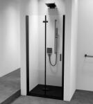 POLYSAN Zoom Black - Zuhanyajtó 90x200 cm, bal, Antidrop, átlátszó üveg/matt fekete ZL4915BL-01 (ZL4915BL-01)