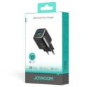 JOYROOM JR-TG7 töltő, Travel Charger C+U, PD 33W és 1 m Type-C-Type-C kábel PD 60W, Fekete (JR-TG7-BLK)