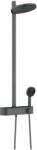 Hansgrohe Pulsify S - Set duș cu termostat, diametru 26 cm, 3 jeturi, EcoSmart, crom negru periat 24241340 (24241340)