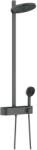 Hansgrohe Pulsify S - Set duș cu termostat, diametru 26 cm, 3 jeturi, crom negru periat 24240340 (24240340)