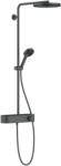Hansgrohe Pulsify S - Set duș cu termostat, diametru 26 cm, 3 jeturi, EcoSmart, crom negru periat 24221340 (24221340)