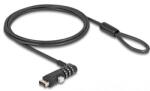 Navilock Laptop biztonsági kábel A-típusú USB csatlakozó felülethez kombinált zárral (20916) (20916)