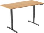Alza Table ET2 Core, fekete + asztallap, 120 × 80 cm, bambusz (BUN)