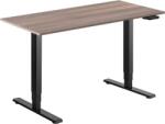 Alza Table ET1 Essential, fekete + asztallap, 120 × 80 cm, laminált, szürke tölgy (BUN)
