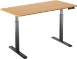 Alza Table ET2, fekete + asztallap, 120×80 cm, bambusz, lekerekített (BUN)