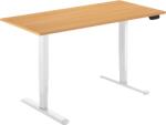 Alza Table ET1 NewGen, fehér + asztallap, 120×80 cm, laminált tölgyfa (BUN)