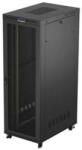 Lanberg FF01-8247-23BL 19" 47U SZÉL: 800mm MÉLY: 1200mm MAG: 2343mm lapraszerelt LCD hálós fémajtós fekete szerver szekrény (FF01-8247-23BL) - digital24