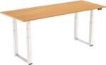 Alza Table ET7 Heavy Duty, fehér + asztallap, 160 × 80 cm, laminált, tölgy (BUN)