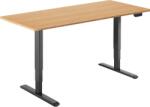 Alza Table ET1 NewGen fekete + 140×80 cm-es lekerekített bambusz asztallap (BUN)