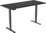 Alza Table ET2 Essential fekete + 140 × 80 cm-es fekete laminált asztallap (BUN)