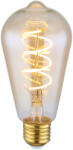 GLOBO E27 LED 4, 5W 230V, 200lm, 2000K, D: 64, H: 140 borostyánsárga - Duban Globo 11405F (11405F)