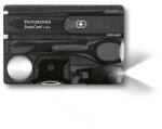 Victorinox Svájci kés, Victorinox, SwissCard Lite, Onyx, 0.7333. T3, 13 funkciós, 85 mm x 54, 5 mm x 4, 5 mm, fekete/átlátszó (0.7333.T3)