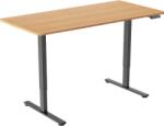 Alza Table ET2 Core - fekete + asztallap, 120 × 80 cm, lekerekített - bambusz (BUN)