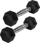 MOVIT Gantera de cauciuc hexagonală MOVIT 2 kg, set de 2 bucăți (20040888)