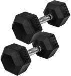 MOVIT Gantera de cauciuc hexagonală MOVIT 12, 5 kg, set de 2 bucăți (20040893)