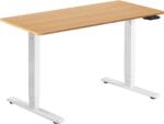 Alza Table ET1 Essential, fehér + asztallap, 120 × 80 cm, lekerekített, bambusz (BUN)