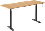 Alza Table ET3 Essential, fekete + asztallap, 160 × 80 cm, bambusz (BUN)