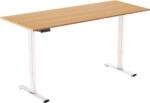 Alza Table ET2 Essential fehér + 160×80 cm-es bambusz asztallap (BUN)