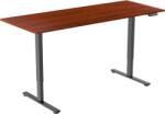 Alza Table ET2 Core fekete + 160 × 80 cm laminált gesztenyefa dekor asztallap (BUN)