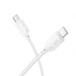 hoco. X113 töltőkábel, adatkábel, fehér (60W, 3A, USB-C to USB-C, 1m)
