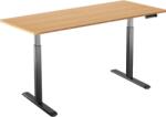 Alza Table ET2, fekete + asztallap, 160×80 cm, bambusz, lekerekített (BUN)