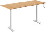 Alza Table ET3 Essential, fehér + asztallap, 160 × 80 cm, bambusz (BUN)