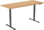 Alza Table ET2 Core, fekete + asztallap, 160 × 80 cm, bambusz, lekerekített (BUN)