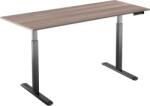 Alza Table ET2 fekete + asztallap 160×80 cm laminált szürke tölgy (BUN)