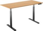 Alza Table ET2, fekete + asztallap, 140×80 cm, bambusz (BUN)