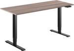 Alza Table ET1 Essential fekete + asztallap 160×80 cm laminált szürke tölgy (BUN)