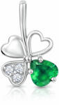 Soliter Brilio Silver Pandantiv de argint cu trifoi 446 001 00349 04 - verde