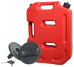 EMD4X4 Pachet Suport și Canistră de 10L, 34.5 x 10.5 x 47.1 cm, din plastic cu supapă de aerisire și furtun flexibil de turnare inclus, roșu, Emd4x4 (CAN-10L-SET)