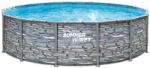  Piscina cu cadru metalic, Ø 427 cm, H 107 cm, capacitate 13.29 m³, aspect piatra (4895215117461) Piscina