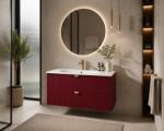 Isvea Dulap baie suspendat 80 cm, rosu rubin, 2 sertare, Isvea Infinity (21IF1748092I)