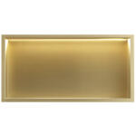 Rea Raft baie incastrat in perete 30x60 cm, auriu periat, cu LED, Rea (REA-08543)