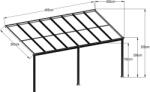  Riwall RMPP 16x10 alumínium pergola 5 x 3 m, antracit