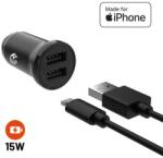 FIXED Încărcător auto FIX, 2xUSB, cablu USB/Lightning FIXCC15N-2UL-BK