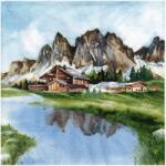 IHR Decoupage szalvéta 33x33cm Mountain Valley házikó a hegyekben (1064840)