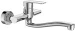 Mereo Mereo, Mereo fali mosogatócsaptelep, Pego, 150 mm, lapos ívelt karral 200 mm, króm, MER-CB301P (MER-CB301P)