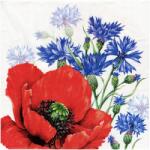 IHR Decoupage szalvéta 33x33cm Poppy nad Cornflowers pipacs és búzavirág 1db (1066960)