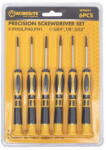 Somogyi Elektronic Kft SOMOGYI WORKSITE WT8091 műszerész csavarhúzó készlet, 6db, lapos és Phillips csillag fejek, precíziós feladatokhoz (WT8091)