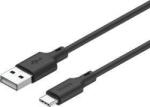 YENKEE YCU 315 BK SILIC, USB A - USB C 2.0 480Mbps, pana la 15W (5V/3A), din silicon/TPE, negru, 1, 5m (YCU 315 BK) - pcone