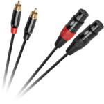 Cabletech Cabluri audio Cablu stereo XLR 3pin mama - 2x RCA tata 1m fire 2x18/0.10mm OFC +PVC +impletitura 32/0.10mm OFC KPO2930 CABLETECH (KPO2930) - pcone